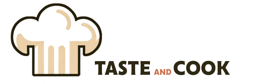 logo bloga przedstawiające ilustrację czapki kucharskiej z napisem "Taste and Cook" obok
